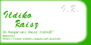 ildiko raisz business card